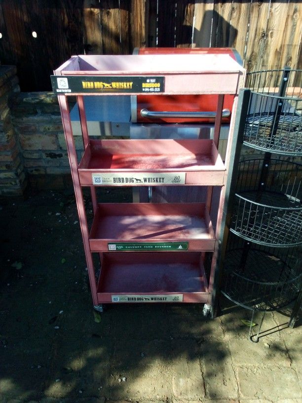 Tool Rack Red With Wheels On Bottom Just $20 Only 🔥 Good Deal You Should Hit Me Up