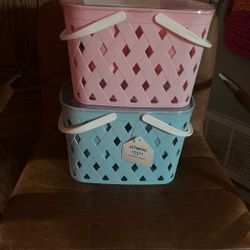 Set Of Two Bathroom Caddies 