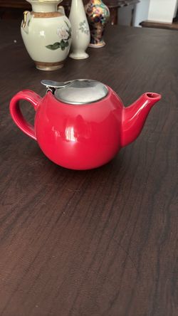 Red Ceramic Teapot