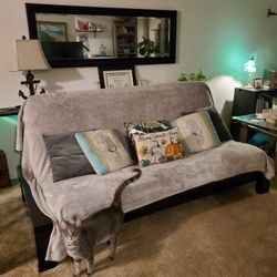 Espresso Finish Hardwood Futon