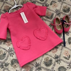 Pink Dress With Pink Flat ( Jane & Jack )