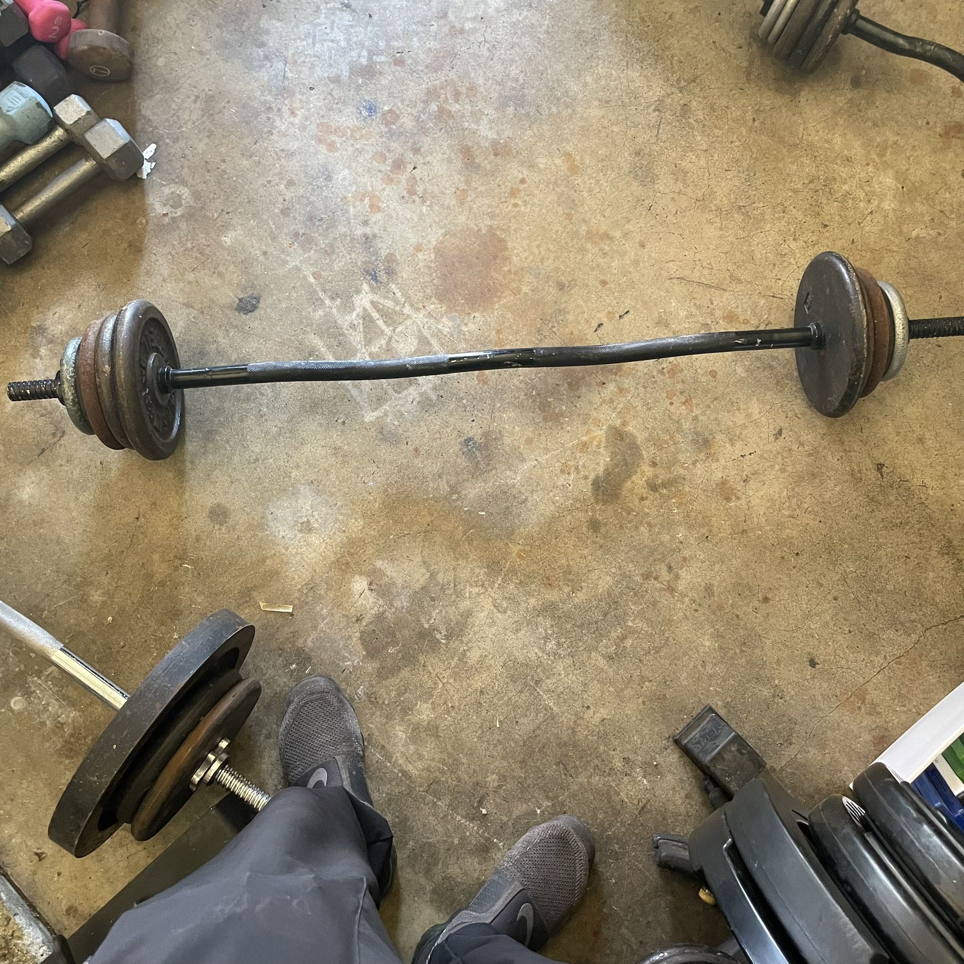 Curling Bar With Weights
