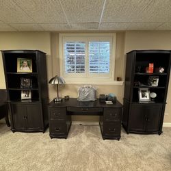 Desk And Two Bookcases Set