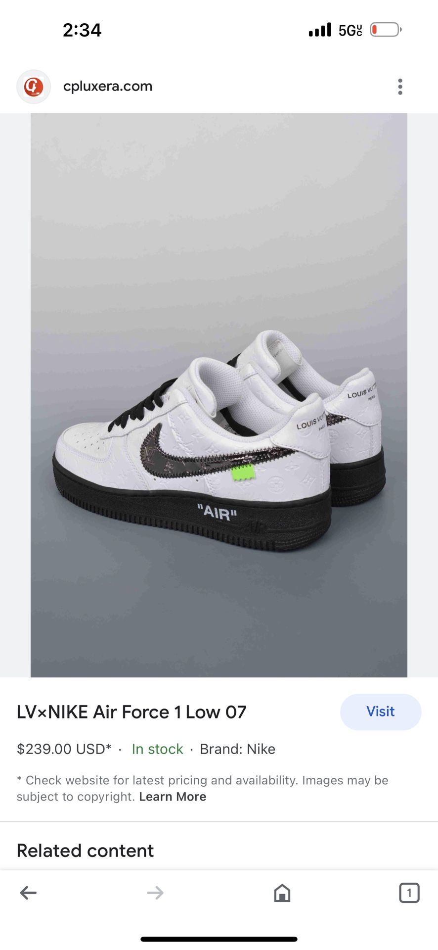 LV-Nike Air Force1 Low