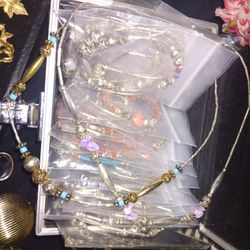 Beaded Costume Jewelry Necklaces, Bracelets, Earrings, Pendants, Brooches, Gems... 