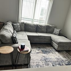 Pristine, Oversized, Gray Sectional- Relocation 