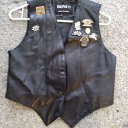 Woman's. Biker. Vest. Sz. Med