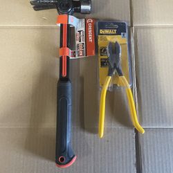 Hammer Crescent And Dewalt Rebar Pliers 