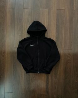Black Comfrt Cloud Zip-up Hoodie Kids Large