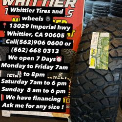 SET OF NEW TIRES LT285/75R16 TBB AT , INCLUDING MOUNTING AND BALANCING. ASK ME FOR ANY SIZE OR BRAND