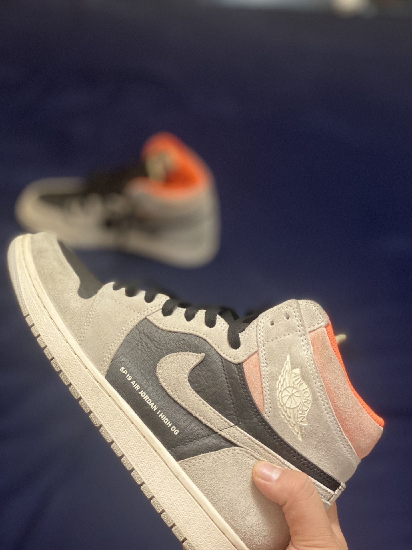 Jordan Neutral Grey Hyper Crimson