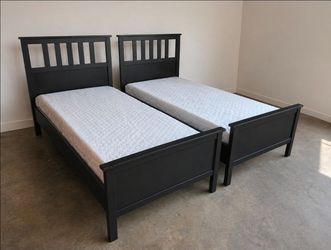Twin bed and mattress