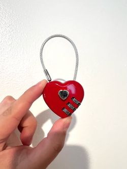 Red Heart-Shaped Combination Lock