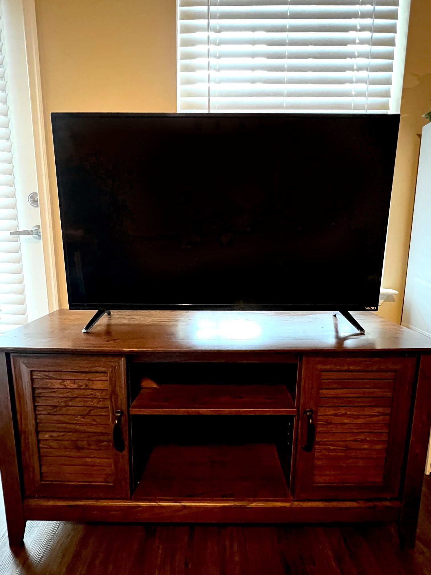 43” Vizio TV + Wood TV Stand – Great Condition (Set)
