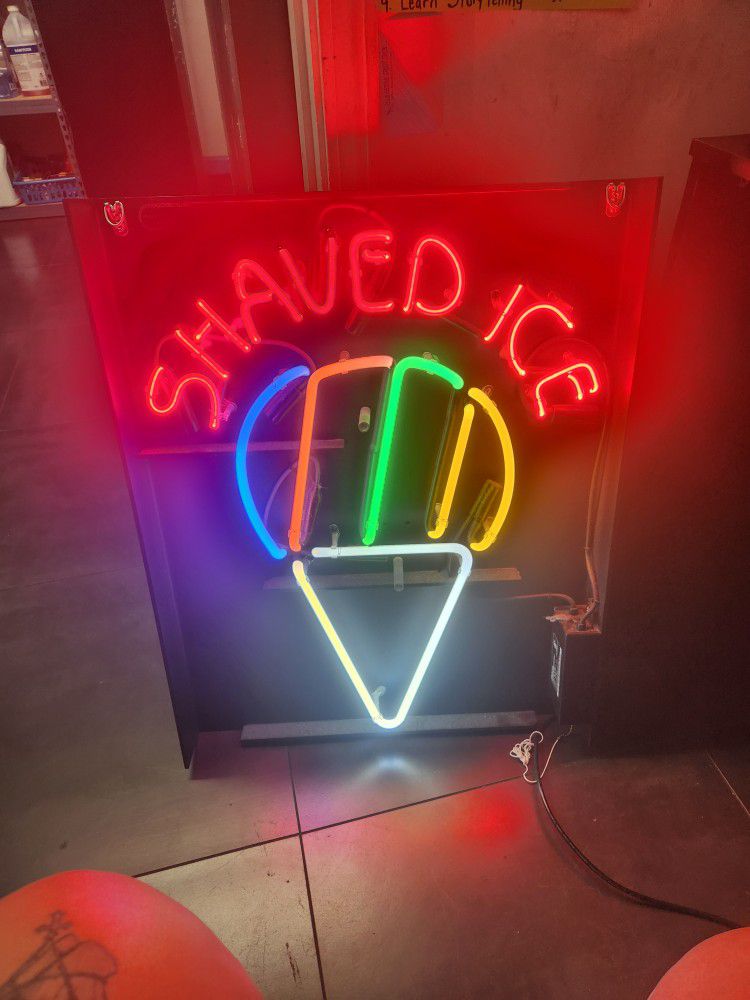 Shaved Ice Neon Sign 