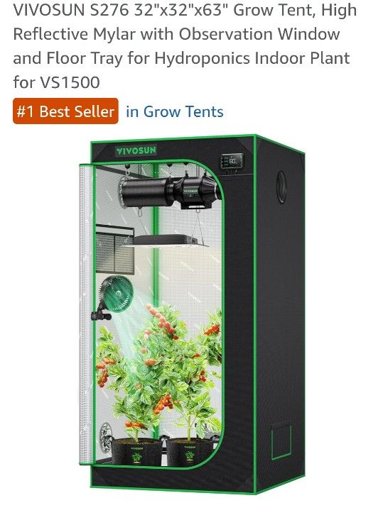 Vivosun 32" X 32" X 63" Grow Tent