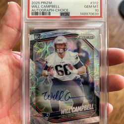Will Campbell Choice Auto /100 PSA 10 POP 4