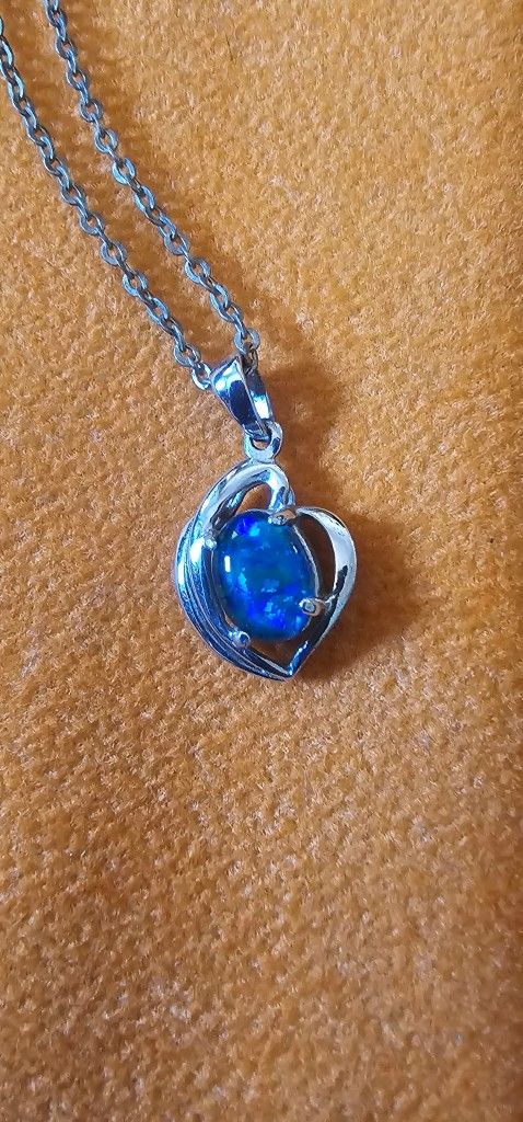 Opal Pendant And Necklace