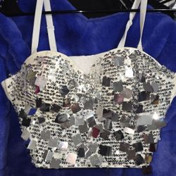 Mirror Crop Top White