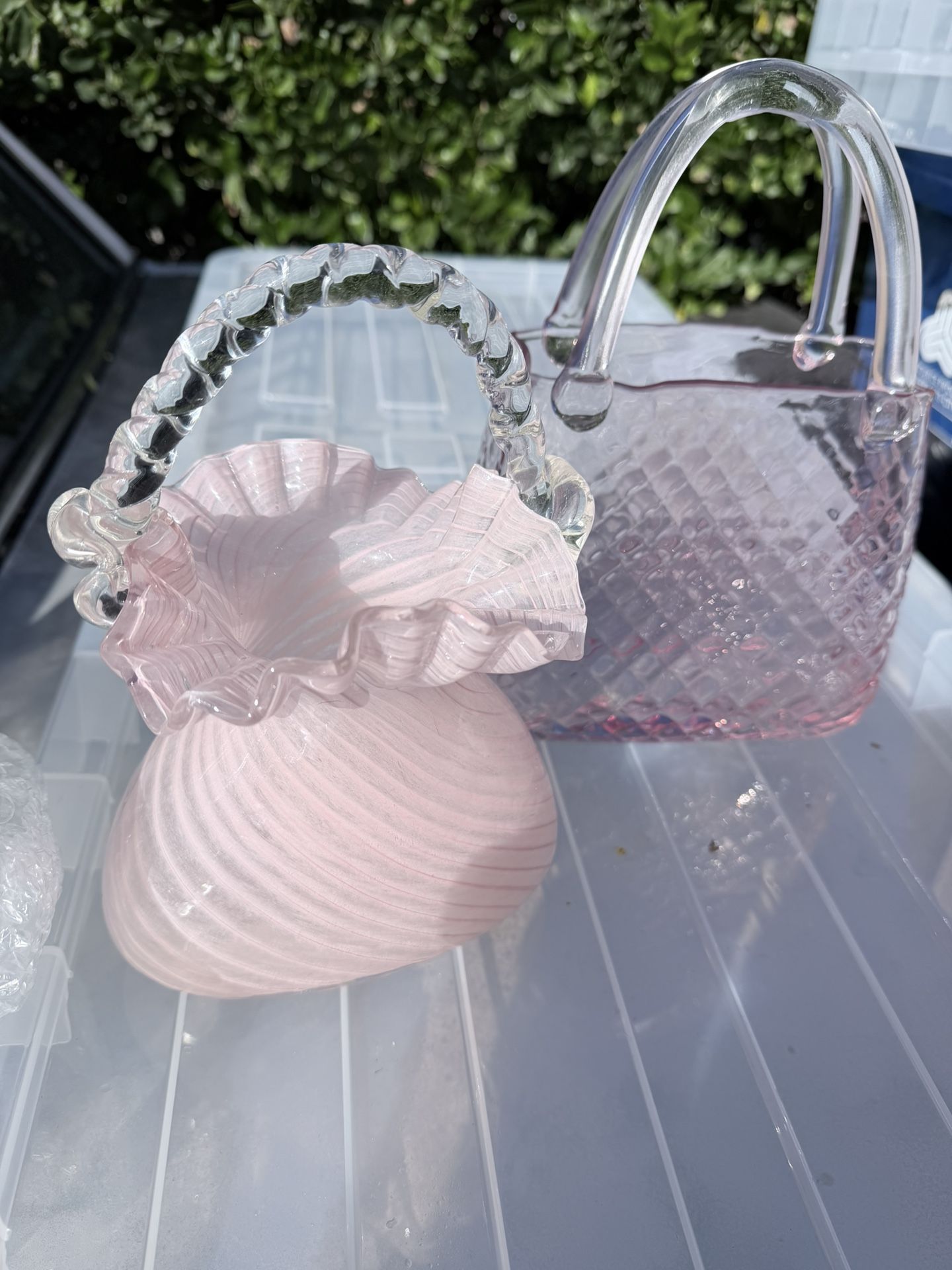 Glass Purse Vase 