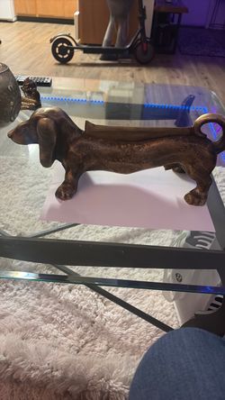 Bronze Dachshund Dog Figurine