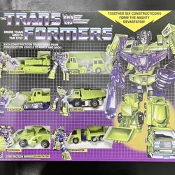 Vintage G1 Devastator Transformer 1985 F5717 Complete With Extra Parts Pre-owned
