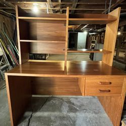 Teakwood Desk With Removable Bookcase