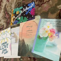 6 brand new greeting cards