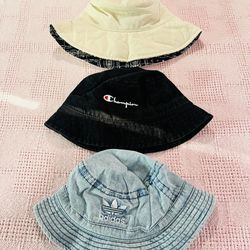 Cute Bucket Hats Bundle- Brand Madewell, Adidas And Champion