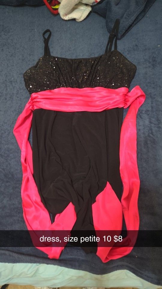 black dress with pink ribbon