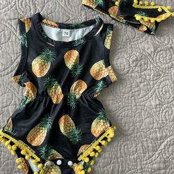 Pineapple Baby Outfit 0-3 Months