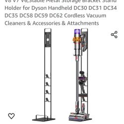 Vacuum Stand for Dyson V15 V11 V10 V8 V7 V6,Stable Metal Storage Bracket Stand Holder for Dyson Handheld