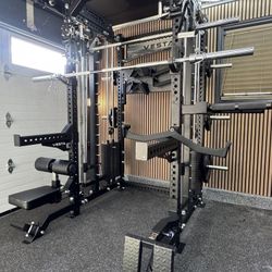 BRAND NEW COMMERCIAL SQUAT RACK SMITH MACHINE 3X3 - FREE DELIVERY 