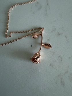 Rose Necklace in Rose Gold
