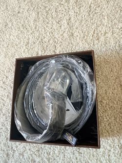 Women's XL Black Leather Belt with Silver Buckle