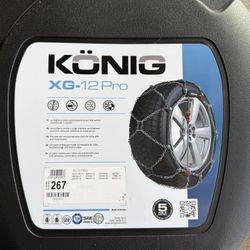Konig XG-12 Pro Tire Chains, 2 Sets Of 2  (4 Total)