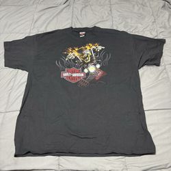 Harley Davidson Psycho Clown Jack in Box Lafayette LA Cajun -D T-Shirt 2xl