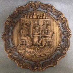 Vintage Decorative  Very Detailed Plastic Wall Hanger Art