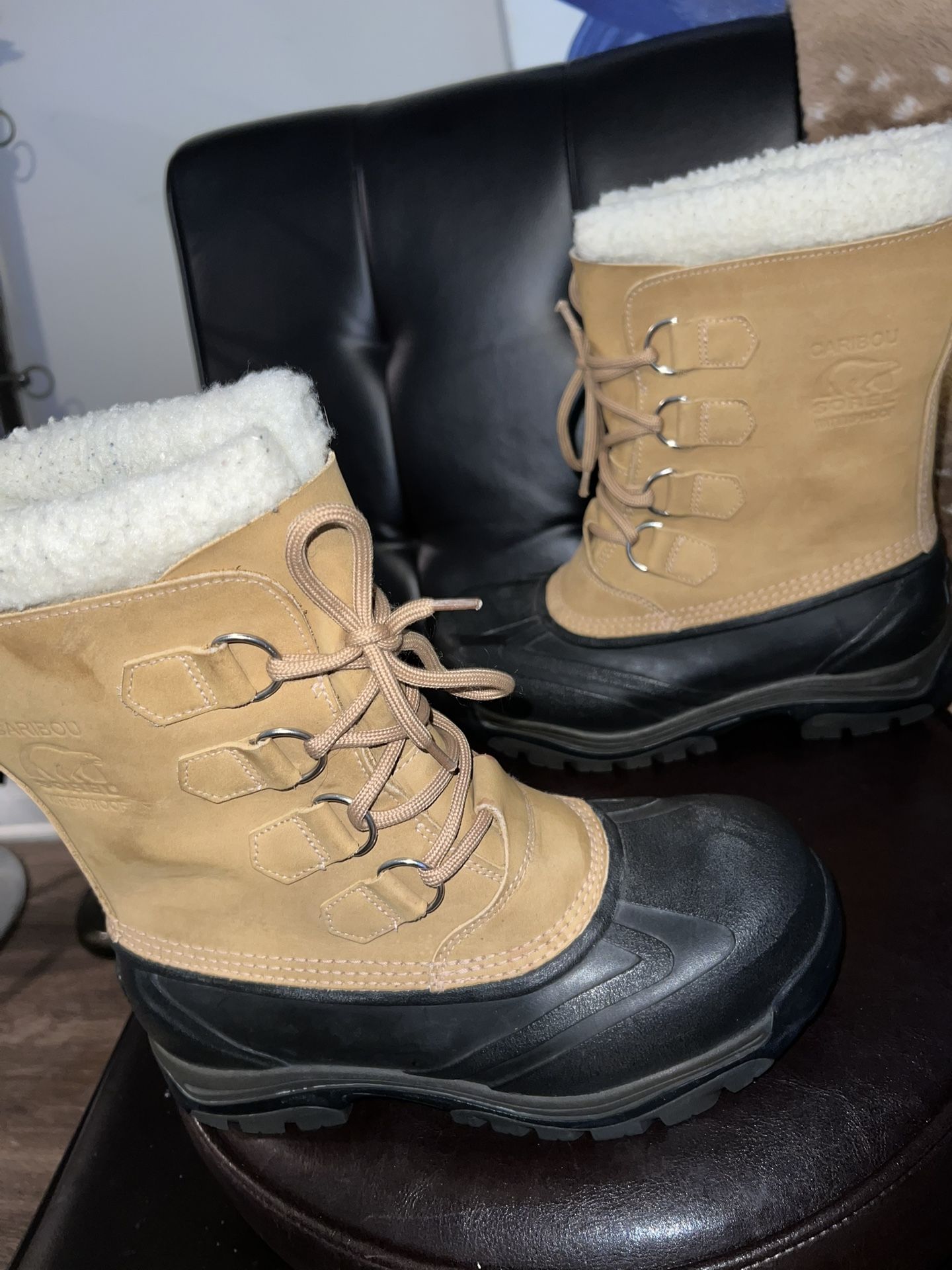 Sorel Caribou Winter Snow Boots Leather Waterproof women’s size 9