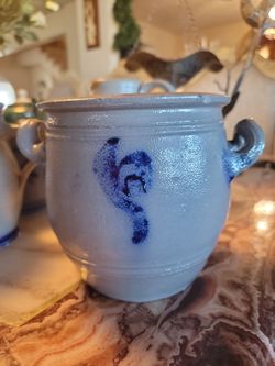 SALT GLAZED CONFIT POT W/ Two Handles