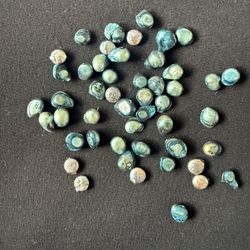 48 Peacock Baroque Freshwater Pearls Undrilled – Loose Natural Pearl Lot for Jewelry Making