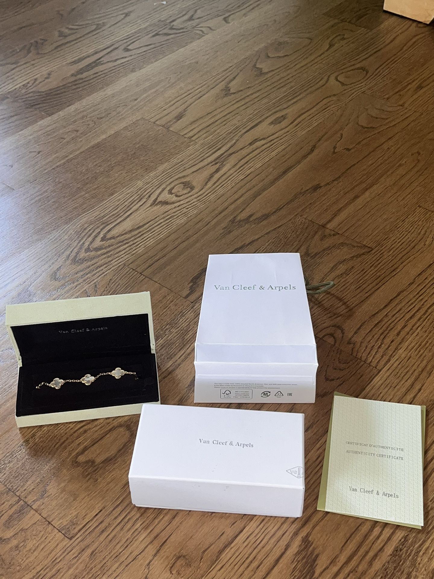 Vancleef and Arpel Gold and White Bracelet