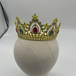 Crystal Crown Rhinestone Princess Peach Tiara *BRAND NEW*