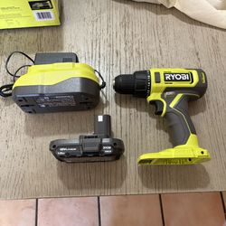 RYOBI ONE+ 18V Cordless 1/2 in. Drill/Driver Kit with (1) 1.5 Ah Battery and Charger