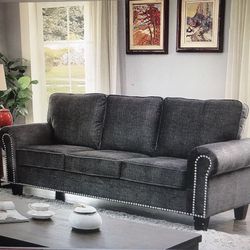 Grey fabric sofa