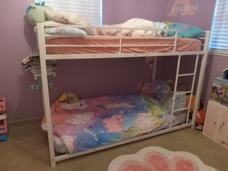 Twin low loft bunk bed