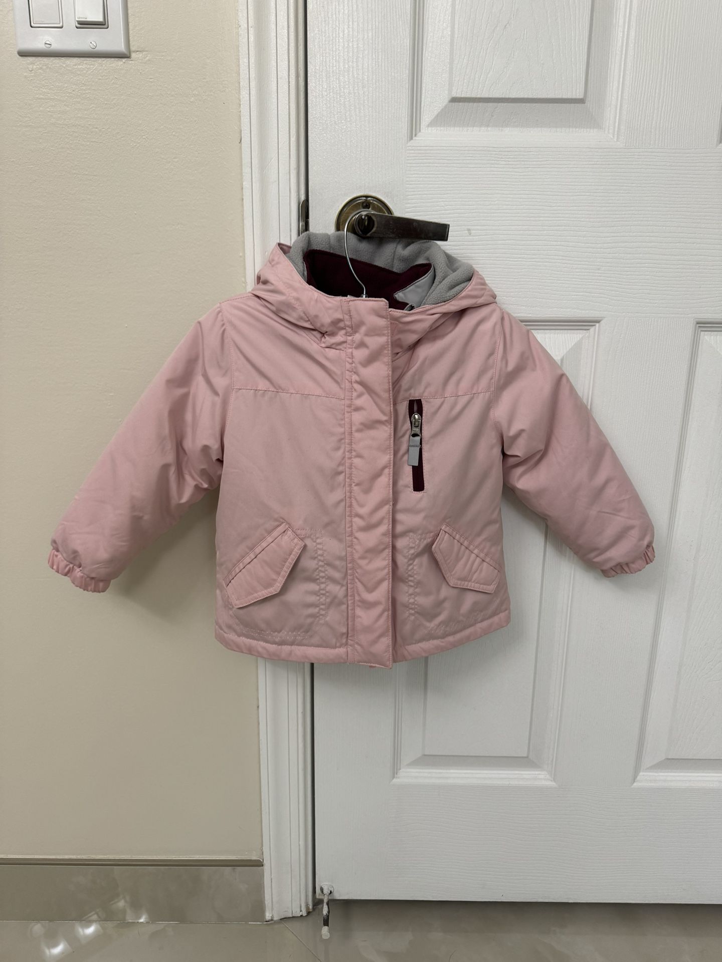 Toddler Girl Size 2 Toddler Little Me, Warm Winter, Pink Snow Jacket Excellent Condition In Weston
