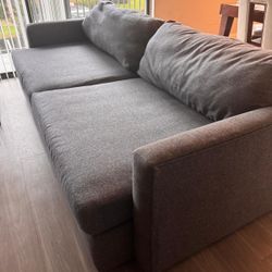 Excellent Condition 93 Inch Long Grey Kevin Charles Sofa - Local Delivery Available for a Fee - See My Other Items 😀