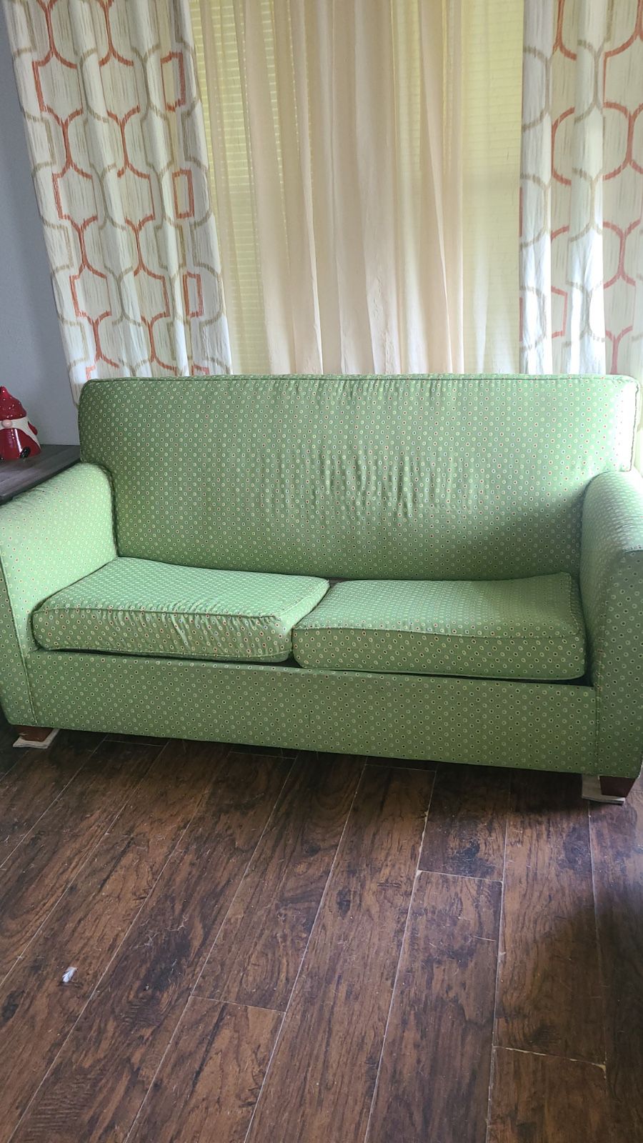 Green Polka dot Pullout Couch & Set