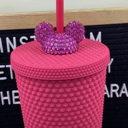 Pink Mickey Straw Topper